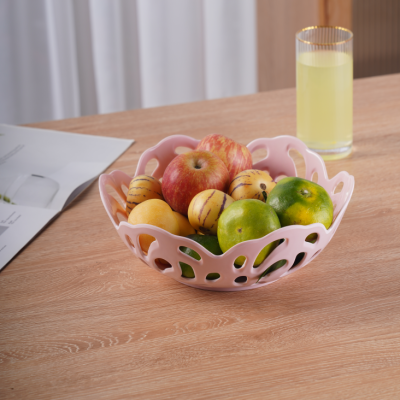 Dinnerware Wash Fruit Drain Basket Melon Seeds Peanut Fruit Plate Hollow Petal-Shaped Fruit Plate Can Be Customized