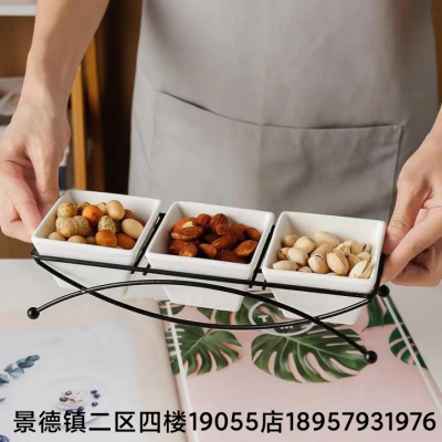 Jingdezhen Ceramic Cup Ceramic Nut Plate Dim Sum Plate Storage Jar Kitchen Supplies New Products in Stock