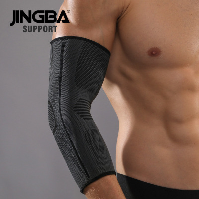 JINGBA SUPPORT 9037 Elbow Sleeve basketball protection Nylon Tennis Elbow Bandage Knit Long Arm Brace Compression pads