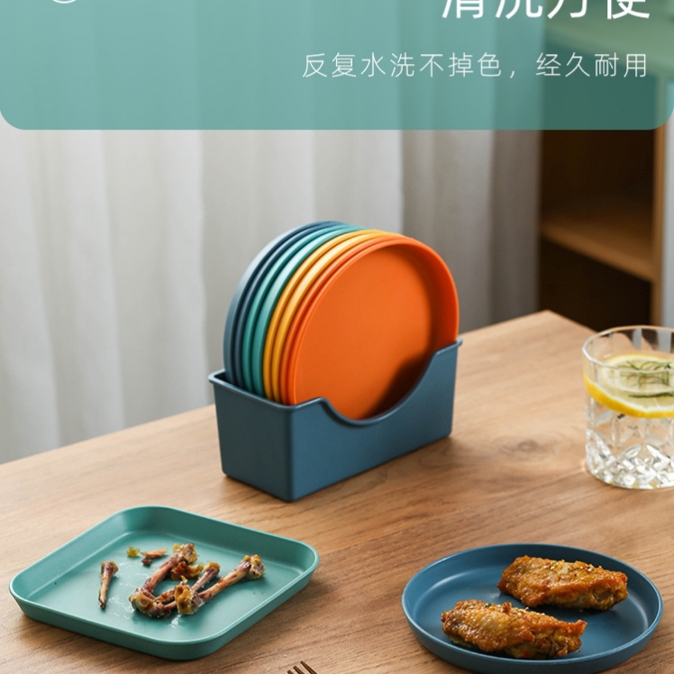 B03-4208吐骨碟盘子菜盘零食果盘子塑料小碟子垃圾盘日用百货