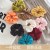 Hair Band Ins Cute Hair Accessories Plaid Satin Hair Rope Korean Style Bow Rubber Headband Head Rope Headdress Flower