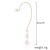 Foreign Trade European and American Pearls Love Ear Hanging Diamond Embedded Star Tassel Pendant Non-Pierced Butterfly Chain Ear Hook Earrings