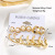 New Earrings Light Luxury High-Grade Earrings Set Combination 6-Piece European and American Gold Geometric Rhinestone Earrings