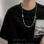 European and American Style Country Street Butterfly Dice Long Patchwork Necklace Unisex Gender-Free Hip Hop Cool Necklace