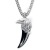 Cross-Border Hot Product Wolf Tooth Personality Eagle Head Pendant Stainless Steel Necklace European and American Exaggerated Men's Black Agate Pendant