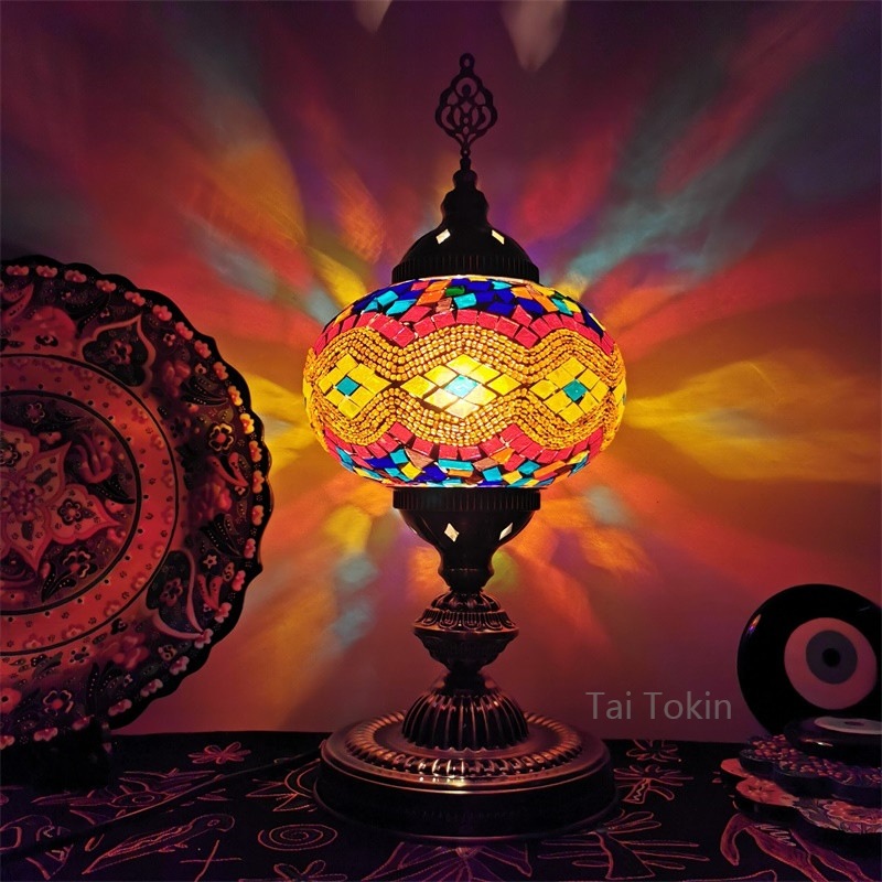 土耳其特色异域浪漫卧室客厅餐厅酒店民宿酒吧手工马赛克玻璃台灯