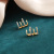 Europe and America Cross Border Hot Selling Earrings Niche Design Earrings High Sense Wholesale Creative Simple Rhinestone Four-Claw Earrings