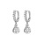 Three Silversmiths New Diamond-Embedded Large Water Drop Earrings Korean Style Personality All-Match Simple Geometric Ear Studs Factory Direct Sales