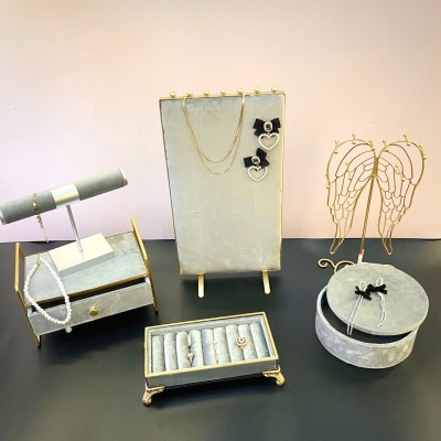 SOURCE Factory Direct Supply Metal Jewelry Rack Jewelry Earrings Earrings Necklace Bracelet Display Stand Prop Ring Tray