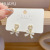 Niche Design Bowknot Earrings Pearl Flower High-Grade Earrings for Women Summer Light Luxury 2022 New Fashion Earrings