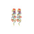 Tassel Flowers Flower Fairy Temperamental Earrings High Profile and Generous Woven Color Earrings Pastoral Style Design Eardrops