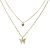 Fashionable and Exquisite Diamond Double-Layer Butterfly Necklace for Women Ins Minority Simple Design High-Grade Clavicle Chain