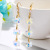 Natural Crystal Ins Ornament Handmade Earring Accessories High-Grade Light Luxury Zircon Long Austrian Crystal Earrings