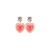 This Year's Unique New Jelly Powder Love Heart Earrings Zircon Resin Stud Earrings Female Summer High Sense Girly Heart-Shaped Earrings