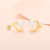 Factory Wholesale New Twist Ring Shell Pearl Earrings Stud Earrings Female Creative Personality All-Match Beading Earrings Factory Delivery