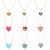 Ornament Popular Alloy Dripping Oil Love Necklace Wholesale Pendant Ins Style Europe and America Cross Border Female