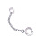 Super Cool Dark Simple Chain Integrated Ear Clip Girl Disco Stud Earrings Non-Piercing Ear Clip Men and Women Fashion