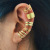 Creative Simple Non-Pierced Ear Clip Five-Piece Personalized Golden Leaf Hollow Multi-Layer Earrings C- Shaped Ear Clip