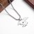 Cartoon Cute Black and White Night Evil Double Dragon Pendant Sweater Chain Accessories Trendy Student Male and Female Couple Children's Necklace Wholesale
