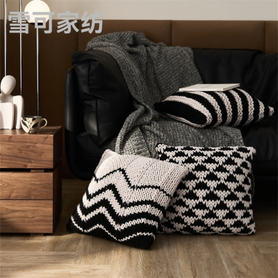 Braided Pillow Light Luxury Hotel Model Room Rooms Living Room Sofa Cushion Pillow with Core Connecting Backrest Decoration Elsong