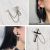 2022 New Butterfly Wings Cold Style Butterfly Wings Earrings Female Ins Hip Hop Niche Unique Design Sense Auricular Needle