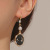 European and American Earrings Cross-Border Flower Earrings French Minority Black and White Classic Style Earrings Elegant Zircon European and American Earrings