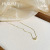 High-Grade Necklace French Gold Bean round Beads Ins Simple Clavicle Chain Temperamental Minority Short Pendant Necklace Accessories