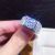 3 Karat Men's Adjustable Starry Diamond Ring Moissanite Open Ring Men's and Women's TikTok Live Streaming on Kwai