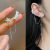 Texture Bright Pearl Stud Earrings Fashion Elegant Lady Commuter Earrings Temperament Korean Style Internet Celebrity Dinner Silver Pin Earrings