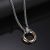 Trendy Men and Women Titanium Steel Trinity Ring Pendant Necklace Personalized Hip Hop Douyin Online Influencer Same Style Sweater Chain Accessories