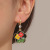 European and American Earrings Cross-Border Flower Earrings French Minority Black and White Classic Style Earrings Elegant Zircon European and American Earrings