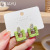 Fresh Avocado Green Earrings Niche Design Senior Square Eardrops Female Summer Cold Wind Metal Earrings