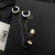 Super Cool Dark Simple Chain Integrated Ear Clip Girl Disco Stud Earrings Non-Piercing Ear Clip Men and Women Fashion