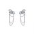 Lunar Eclipse Series Earrings Irregular Earrings Cat Eye Earrings Multi-Layer Moonstone Chain Integrated Tassel Auricular Needle