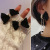 Fairy Floating Mori Style Ins Style Cute Bow Ear Hanging White Chiffon Silk Yarn Ribbon Flower Earrings Earrings for Women