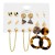 Independent Station Earrings Suit 5 Pairs of Creative Simple Acrylic Butterfly Earrings Snake Earrings Pearl Earrings Women