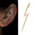 925 Silver Inlaid Diamond Plated Real Gold Ear Hanging Puncture Auricular Needle Female Design Lightning Surrounding Auricle Diagonal Stud Earrings
