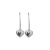 INS Silver Heart-Shaped round Exaggerated Ear Ring Face-Looking Small Heart-Shaped Earrings Personalized Fashion Earrings European and American Style Earrings