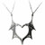 Cross-Border Foreign Trade Devil Wings Couple Necklace Gothic Retro Punk Hip Hop Style Heart Type Pendant Ornaments