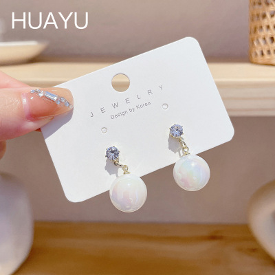 Mermaid Pearl Rhinestone Eardrops Earrings Elegant High-Grade Earrings 2022new Fashion Earrings Earrings for Women Summer