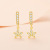 Three Silversmiths New Maple Leaf Jeweled Earrings Female XINGX Creative Earrings Korean Temperament Wild Factory Direct Sales