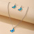 Europe and America Cross Border Hot Selling Butterfly Pendant Jewelry Suit 3 Pieces Set Creative Earrings Necklace Bracelet Combination Set