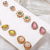 Wish AliExpress Multi-Element Water Drop Rhinestone Flower Stud Earrings Opal Earrings Multiple Pieces Set