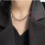 Super Seiko! Bamboo Clavicle Chain Sweater Chain Personality Men and Women Special Interest Light Luxury U-Shaped Horseshoe Gradient Thick Chain Necklace