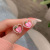 Pink Love Curcuma Aromatica Flower Stud Earrings for Women Special-Interest Design High-Grade Earrings 2022 New Earrings Silver Needle Wholesale