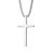 Europe and America Cross Border New Titanium Steel Glossy Cross Men's Necklace Hip Hop Versatile Long Sweater Chain Pendant Accessories