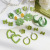 Green Earrings 2022 Summer New Fashion Earrings for Women Niche Design Internet Hot Heart-Shaped Earrings Wholesale