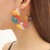 European and American Style Temperament Earrings for Women Beautiful Petals Eardrops Earrings Wholesale Long High Profile Fabric Flower Earrings