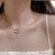 Light Luxury Minority Premium Pink Zircon Sweet Cool Choker Peach Heart Necklace Heart Water Drops Liquefied Necklace