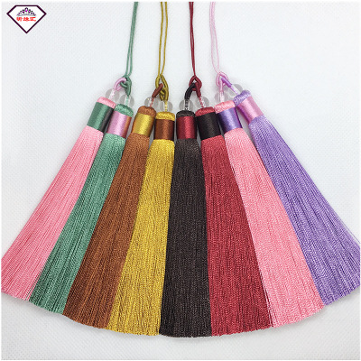 Two-Color Double-Ear Tassel Double-Piece Double-Beard High-Grade Polyester Silk Tassel Car Hanging Bookmark Fan Pendant Tassel Wholesale